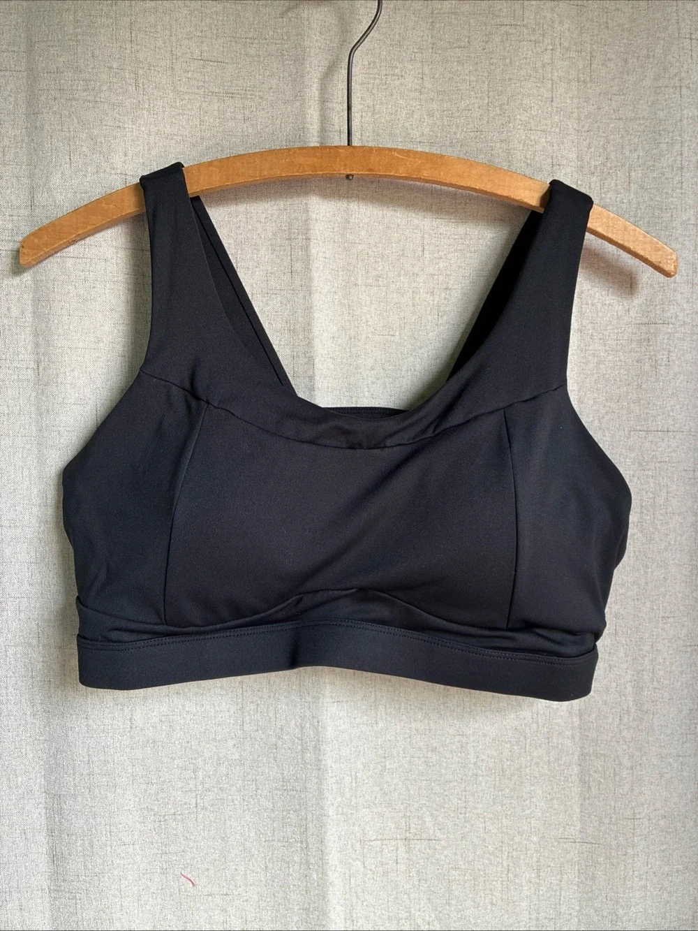 Black Racerback Athletic Sport Bra XL Keyhole Back Yoga Activewear Lightly Lined